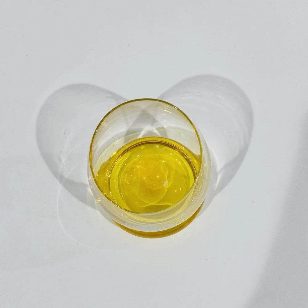 Bacardi Límon Wobble Shooter Glass Yellow & Clear Glass W Logo Roly Poly Barware